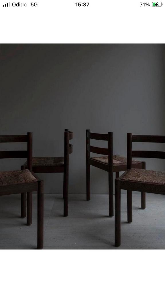 4 prachtige vintage wenge stoelen, Huis en Inrichting, Ophalen, Gebruikt, Bruin, Japandi vintage