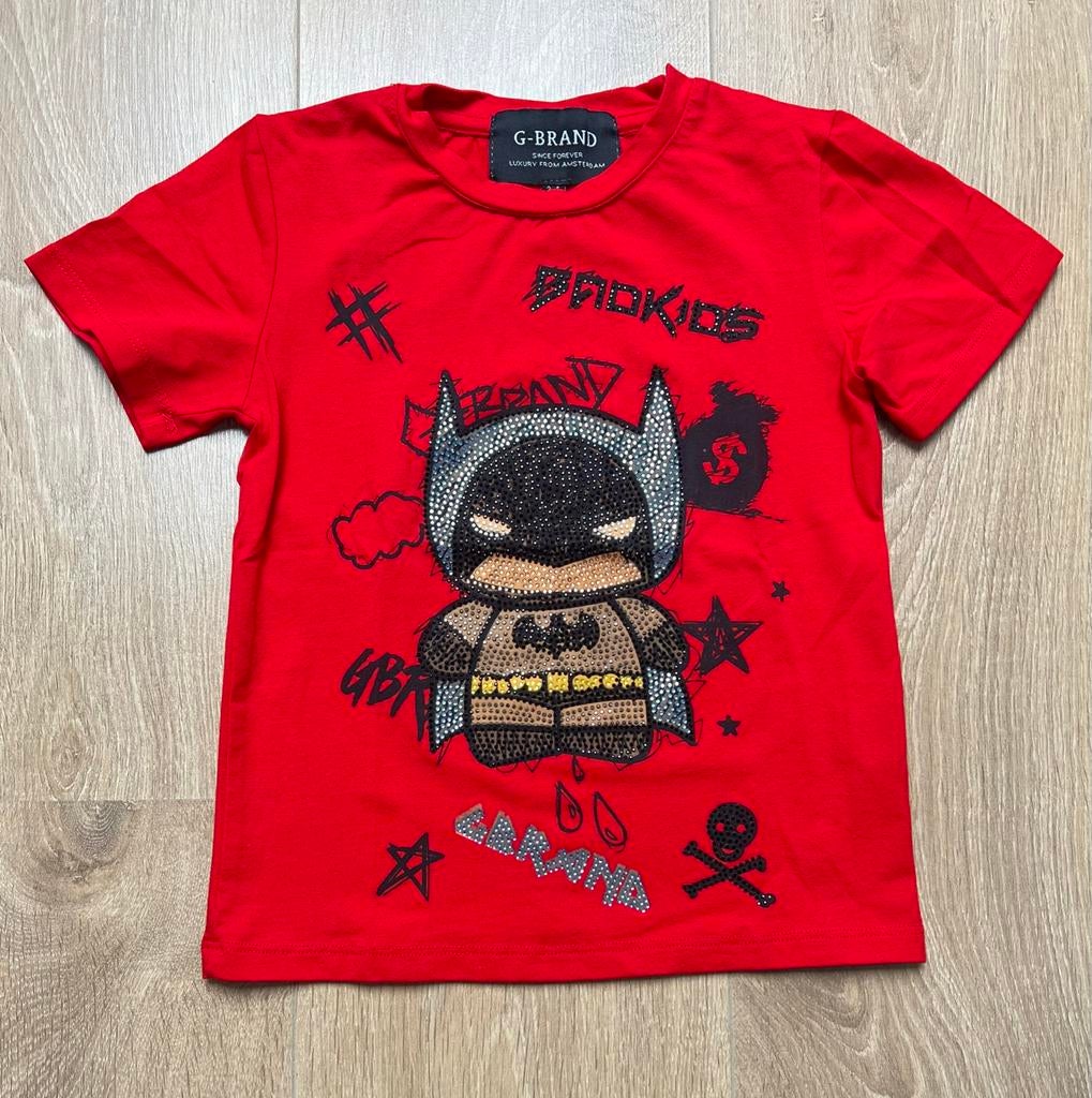 G-Brand shirt Batman rood 3-4 jaar | maat 98/104, Kinderen en Baby's, Kinderkleding | Maat 98, Ophalen of Verzenden, Zo goed als nieuw