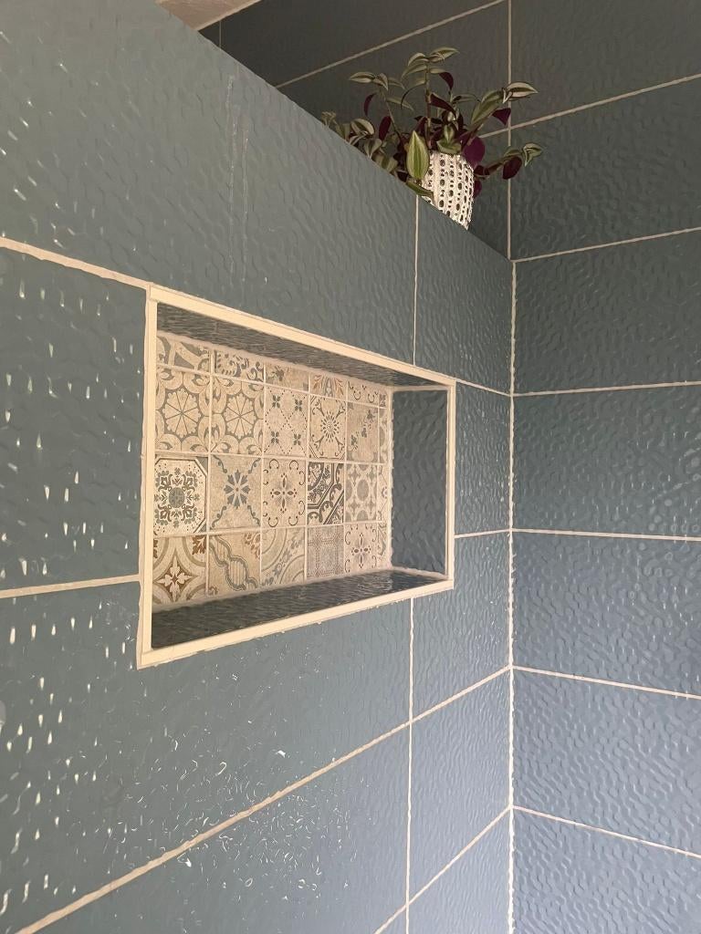 petrol of grijze 3D wandtegels, Ophalen, 40 tot 60 cm, Nieuw, Minder dan 5 m²