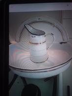 Emaille wasbak met kan - wit en goud - 55 cm, Ophalen of Verzenden