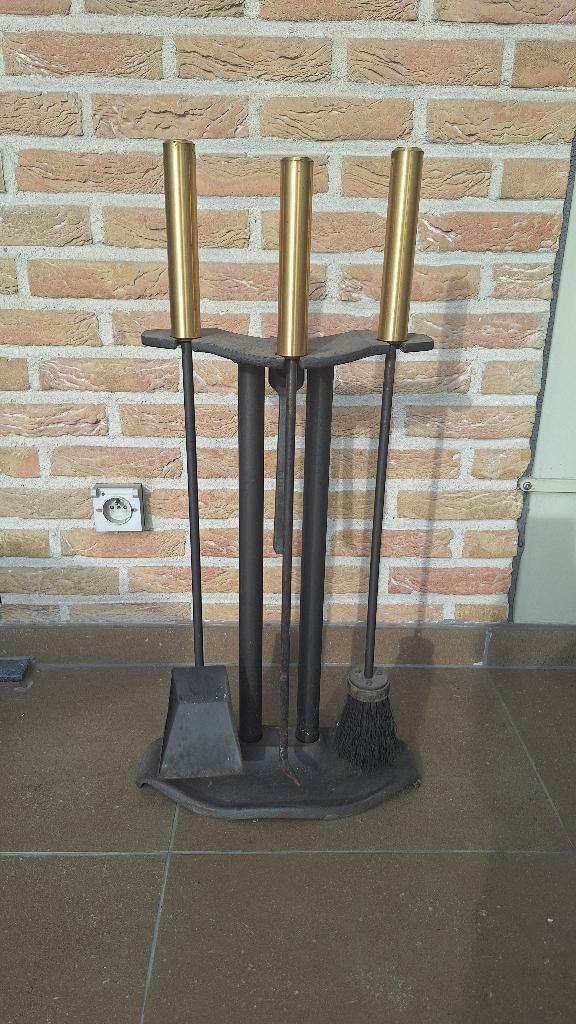 Haardstel / haardset gietijzer Flam, Huis en Inrichting, Haarden, Gebruikt, Overige soorten, Ophalen