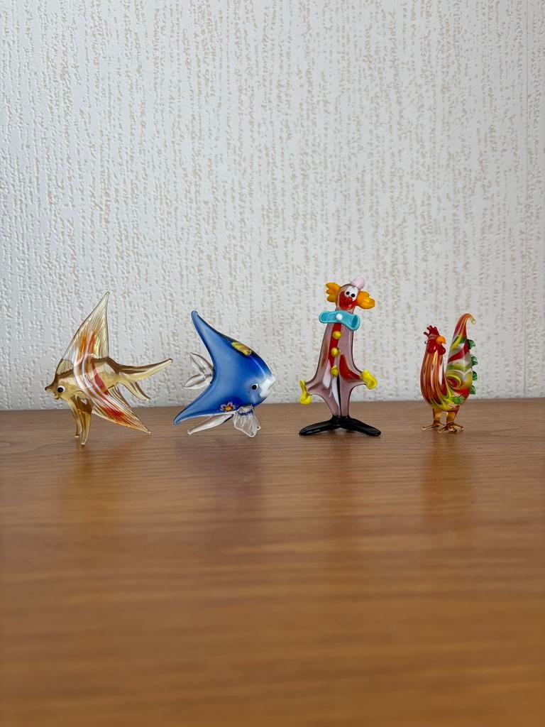 Murano beeldjes, Antiek en Kunst, Antiek | Glas en Kristal, Ophalen of Verzenden