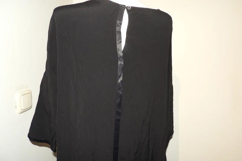 Annette Gortz zwarte jurk satijnen bies baggy look mt M, Kleding | Dames, Jurken, Maat 38/40 (M), Annette Gortz, Verzenden, Zwart