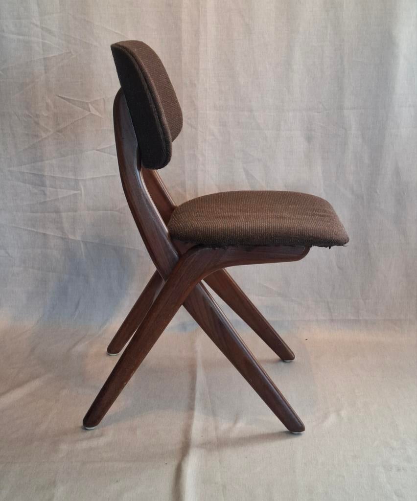 Vintage Louis van Teeffelen "Siccor" Stoel, Huis en Inrichting, Stoelen, Ophalen, Gebruikt, Bruin, Stof