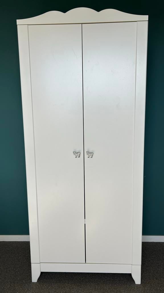 IKEA Hensvik kinderkledingkast - wit met 4 legborden, Huis en Inrichting, Kasten | Kledingkasten, Ophalen, Overige materialen