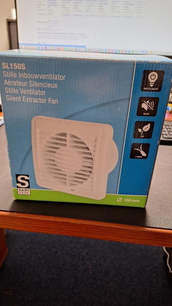 SaniVesk Ventilator SL150S doorsnede 150mm, Witgoed en Apparatuur, Ophalen, Nieuw, Plafondventilator