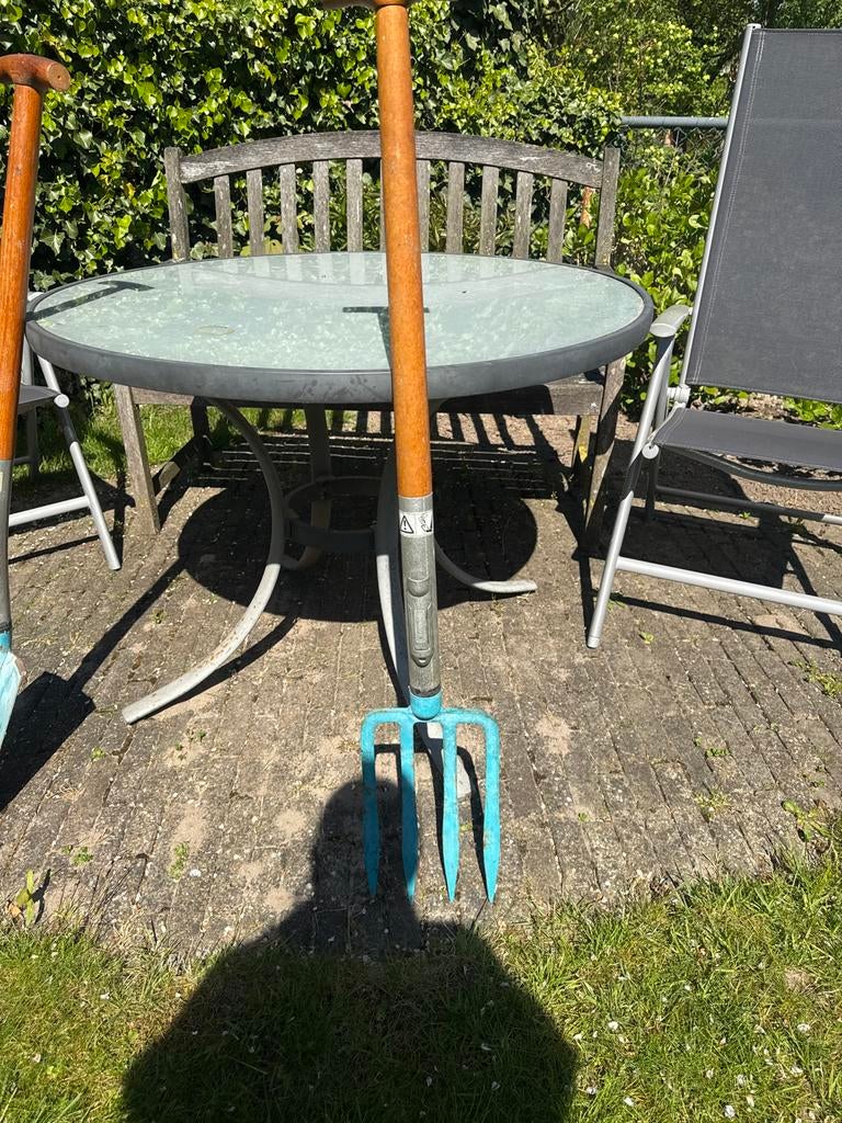 Gardena riek - Tuinriek met houten steel, Tuin en Terras, Ophalen of Verzenden, Gebruikt, Vork