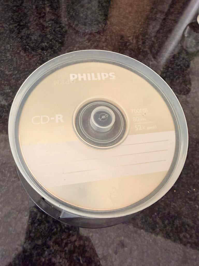 Philips CD-R 80 min/700MB Spindle (27 stuks), Ophalen of Verzenden, Nieuw, Cd, Op spindel