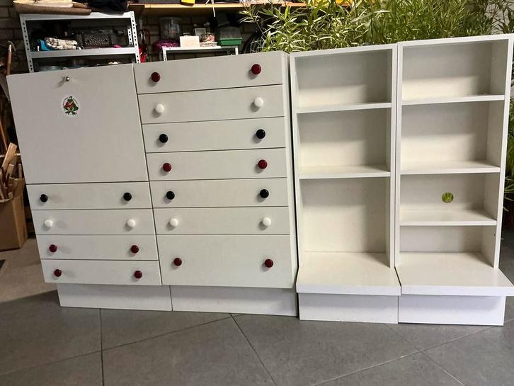 Vintage Interlübke slaapkamer meubelen wit MDF, Huis en Inrichting, Kasten | Overige, Gebruikt, Ophalen