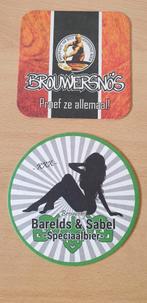Bierviltjes Brouwersnos en Barelds & Sabel 2 st., Verzenden, Nieuw, Viltje(s), Overige merken