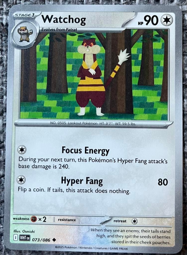 Pokémonkaart van Watchog (505) • White Flare (073/086), Verzenden, Nieuw, Losse kaart
