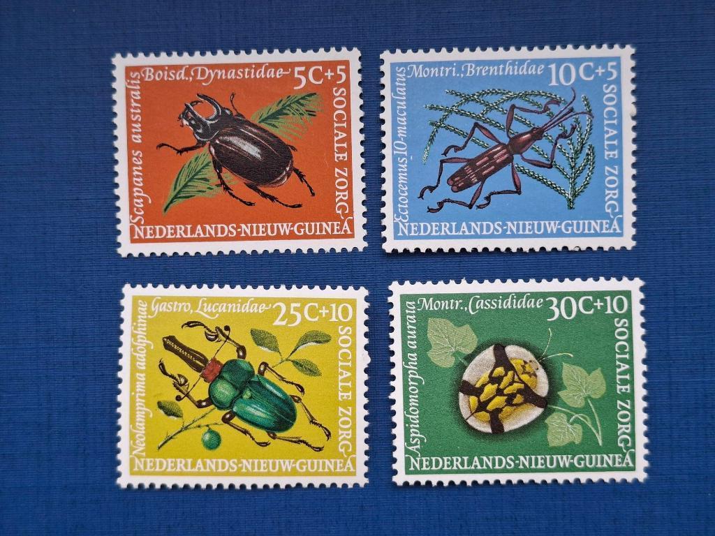 Postzegel NL Nieuw Guinea 1961 PF Sociale Zorg Kevers serie, Ophalen of Verzenden, Postfris, Nieuw-Guinea