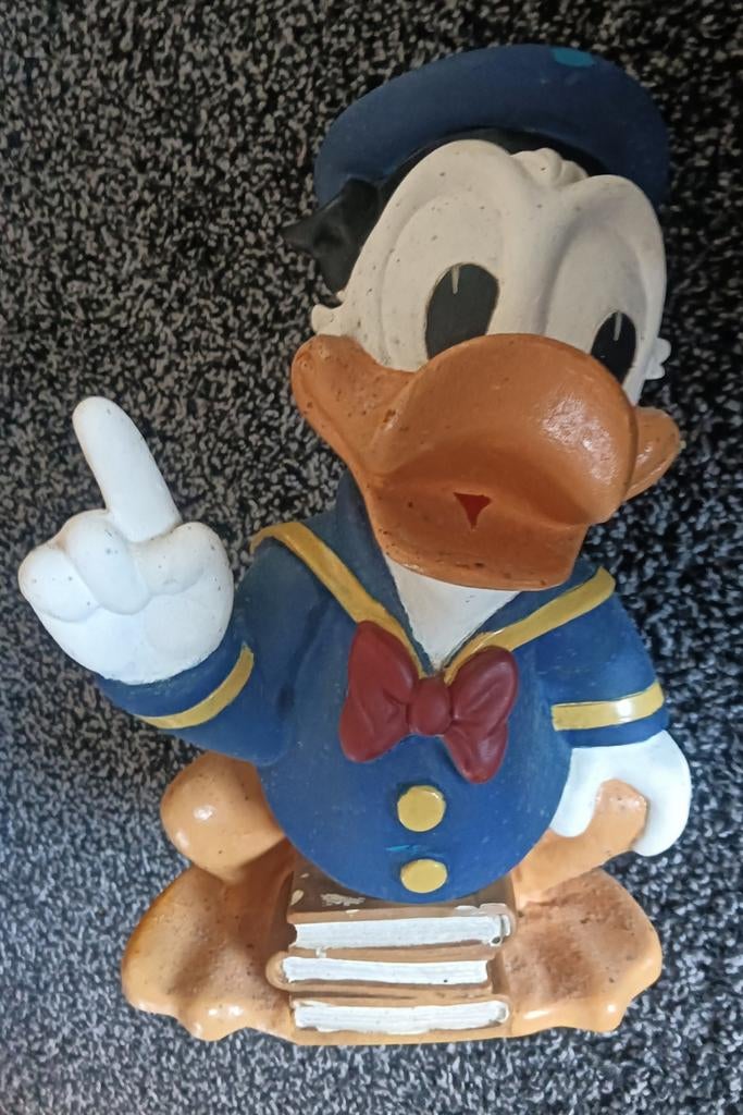 Vintage Donald Duck 33,5 cm hoog ( rubber ), Ophalen of Verzenden, Donald Duck, Zo goed als nieuw, Beeldje of Figuurtje