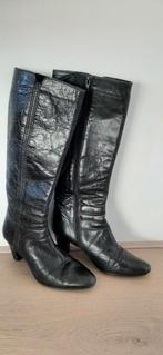 Laarsen Manfield zwart leer maat 40, Kleding | Dames, Ophalen of Verzenden, Nieuw, Zwart