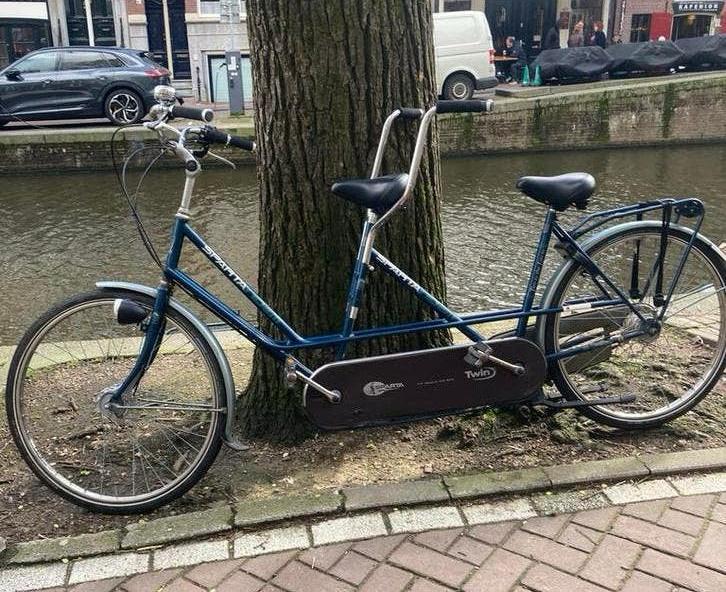 Tandem, goeie staat, Fietsen en Brommers, Fietsen | Tandems, Zo goed als nieuw, Minder dan 10 versnellingen, 53 tot 57 cm, 47 tot 51 cm
