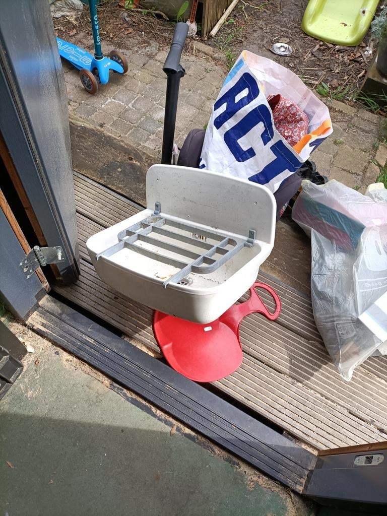 Witte wasbak met rekje, Ophalen, Gebruikt, 50 tot 100 cm, Minder dan 100 cm