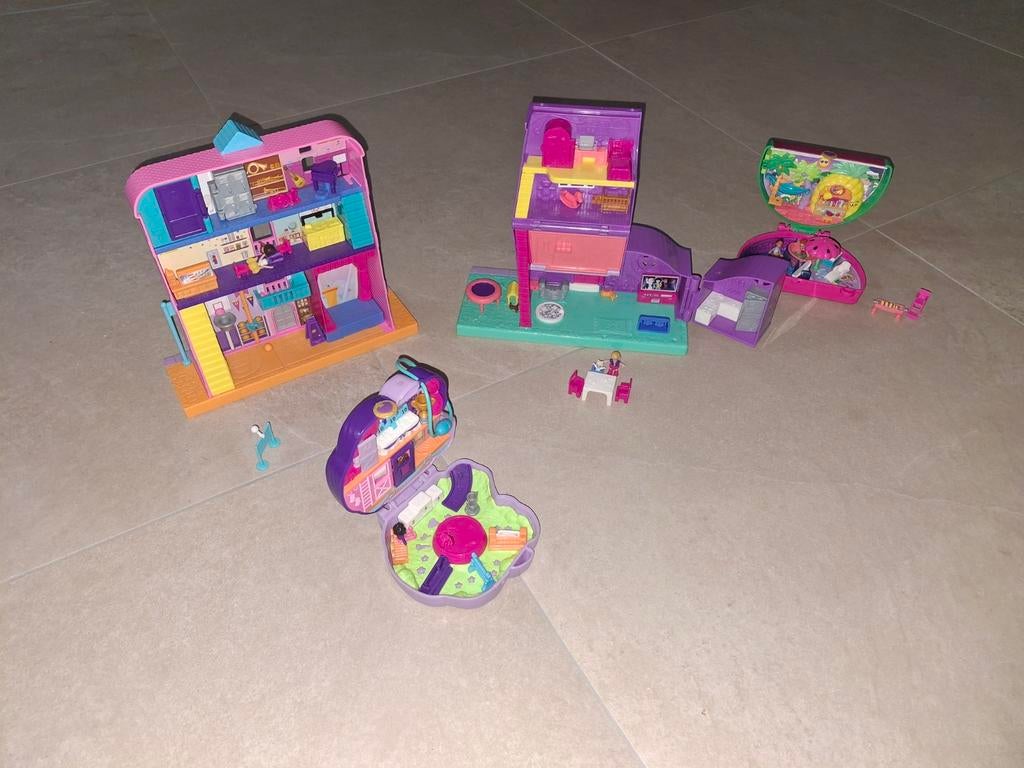 Polly Pocket 4 stuks, Ophalen of Verzenden, Gebruikt, Overige typen