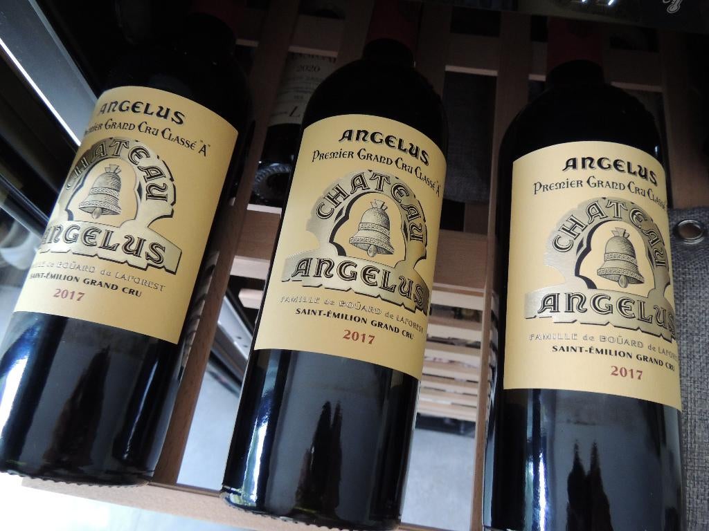 Chateau Angélus 2017 premier grand cru (3stuks), Ophalen, Frankrijk, Zo goed als nieuw, Rode wijn
