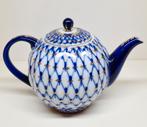 Porseleinen theepot Cobalt Net Lomonosov, 2e helft 20e eeuw., Ophalen of Verzenden