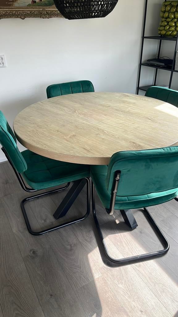 Eettafel kwantum Bressano Naturel eventueel met stoelen, Huis en Inrichting, Tafels | Eettafels, Ophalen, 200 cm of meer, 50 tot 100 cm