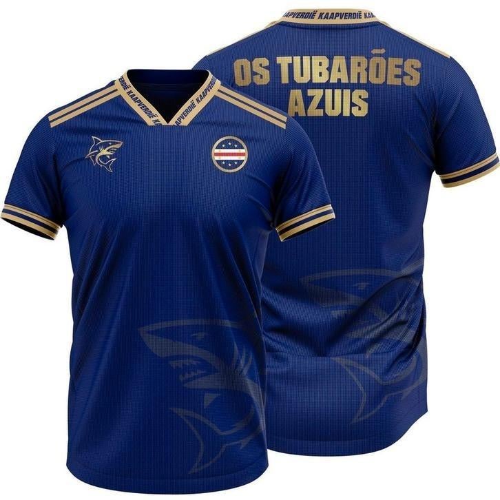 Nieuw wk Kaapverdië Voetbalshirt - Alle Maten, Kleding | Heren, T-shirts, Maat 52/54 (L), Onbekend, Blauw, Nieuw