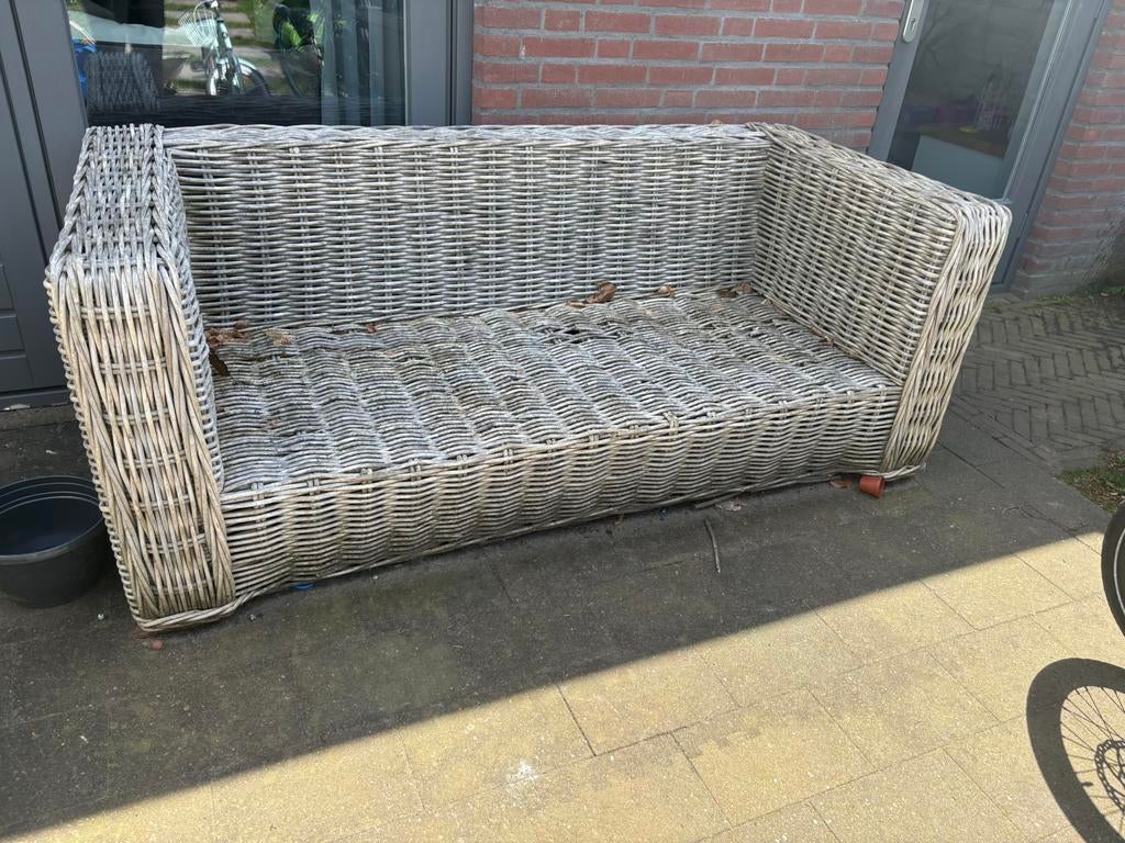 Loungeset, Tuin en Terras, Ophalen, Gebruikt, Rotan