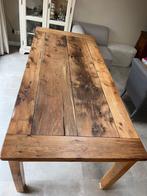 Oud inlands eiken tafel - 228x100x77cm, Huis en Inrichting, Tafels | Eettafels, Ophalen, Gebruikt, Eikenhout, 200 cm of meer