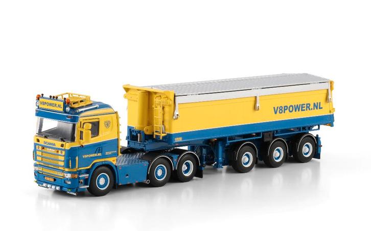Scania 144 530 kipper V8power WSI, Hobby en Vrije tijd, Modelauto's | 1:50, Nieuw, Bus of Vrachtwagen, Wsi, Verzenden