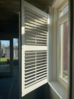 Maatwerk houten shutters, Huis en Inrichting, Ophalen, 50 tot 100 cm, Zo goed als nieuw, Wit