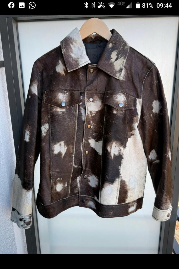 Viral koeienhuid jas Zara super hip!, Ophalen of Verzenden, Nieuw
