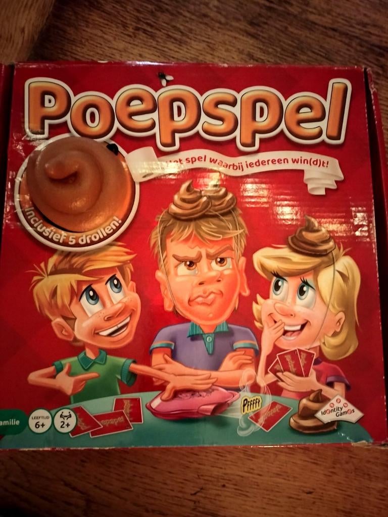 Poepspel bordspel inclusief 5 drollen, Ophalen of Verzenden