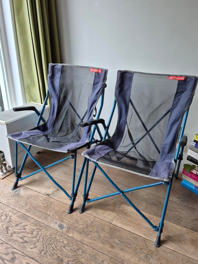 2 Quechua campingstoelen - Decathlon, Ophalen, Gebruikt, Campingstoel