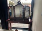 Vintage kaptafel met drieluik spiegel, Ophalen, Gebruikt, 100 tot 150 cm, 75 tot 100 cm