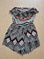 Wendy Jumpsuit S/M - Zwart/Wit met Oranje accenten, Wendy, Zwart, Nieuw, Ophalen of Verzenden