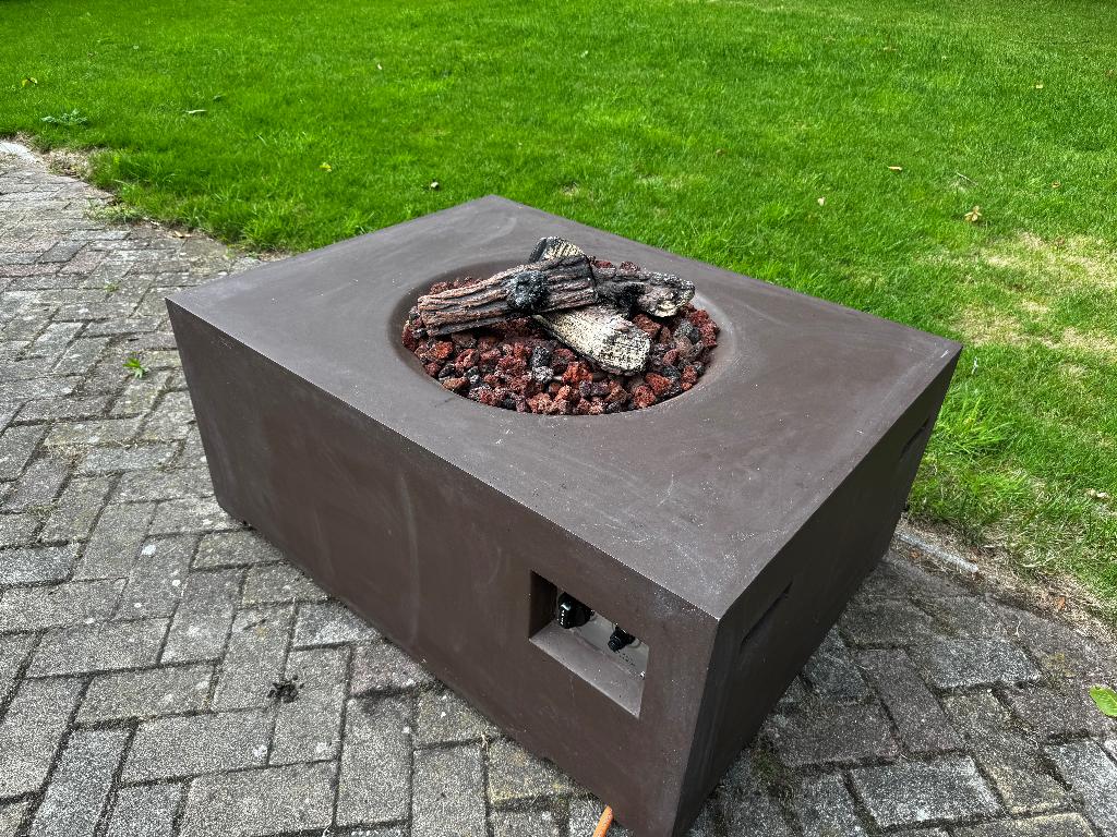 Happy Cocooning vuurtafel incl. hoes, Tuin en Terras, Ophalen, Gebruikt