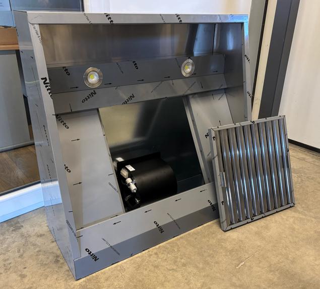 Afzuigkap met motor en snelheidsregelaar voor restaurant, Wandschouwkap, Verzenden, Vrijstaand, Motor