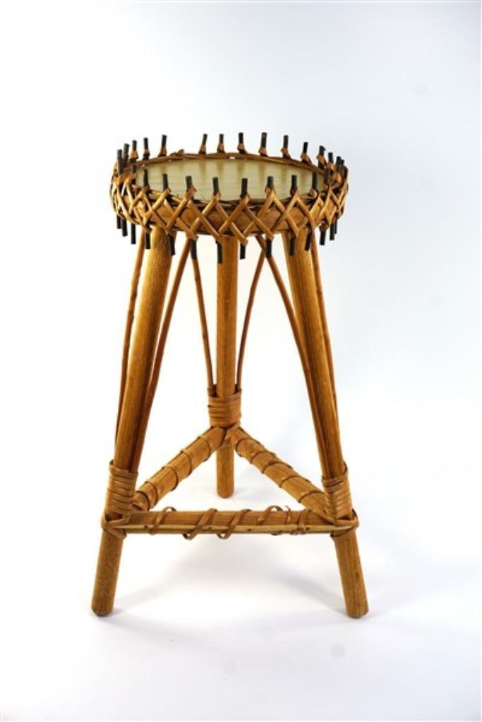 Vintage plantentafeltje / standaard, Minder dan 45 cm, Minder dan 55 cm, Rond, Ophalen of Verzenden