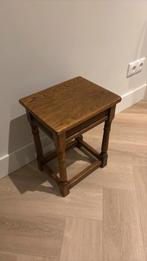 Vintage bijzettafeltje plantentafel, Ophalen of Verzenden, Rond, Minder dan 55 cm, Minder dan 45 cm