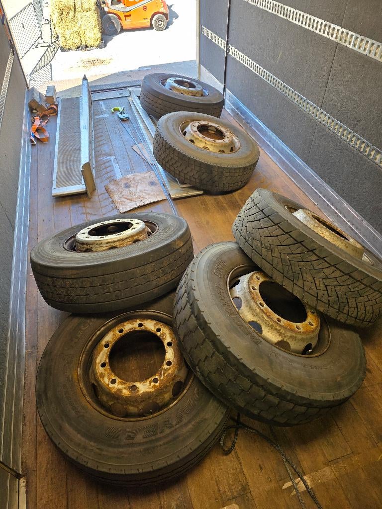 6stuks wiel vrachtwagen 315/70R22,5, Ophalen of Verzenden, Gebruikt, DAF, Ophanging en Onderstel