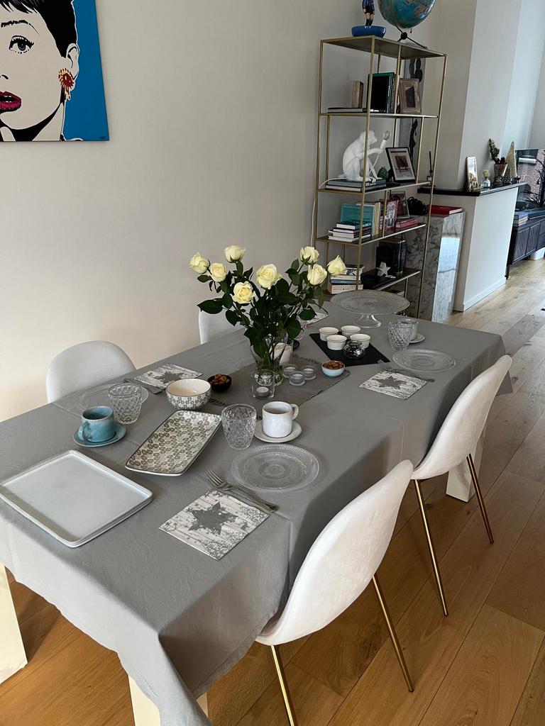 Westwing eettafel marmerlook 180x90 cm, Ophalen, Overige materialen, 50 tot 100 cm, Zo goed als nieuw