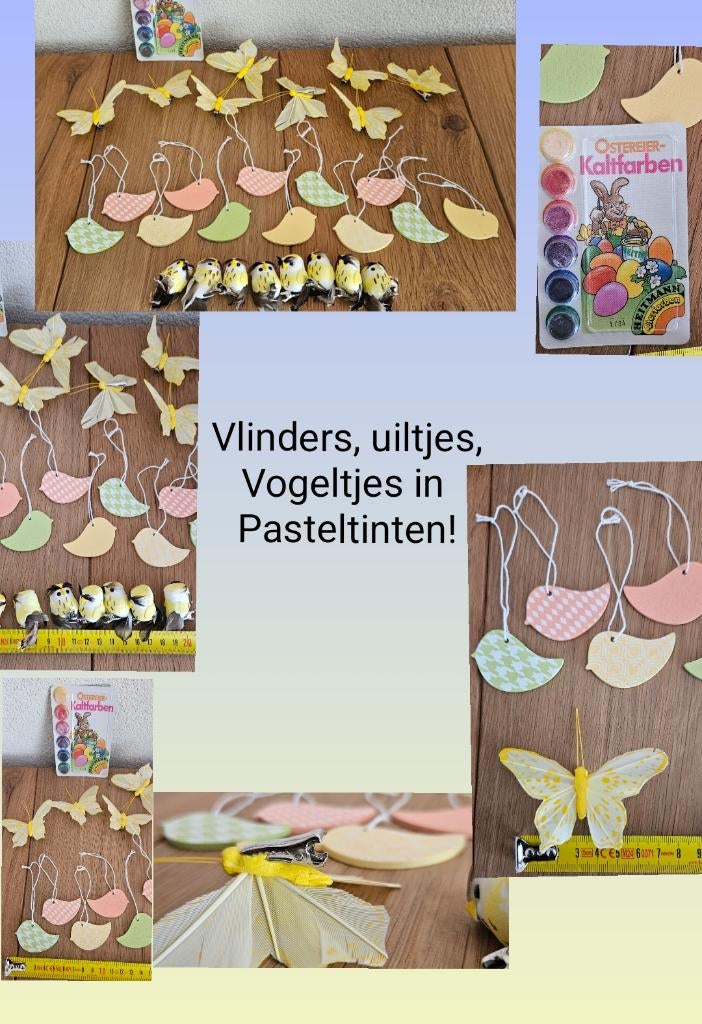 Lente feestversiering takken & huis, Pasen, nieuwstaat gaaf!, Diversen, Pasen, Ophalen of Verzenden, Nieuw