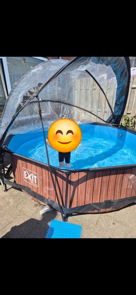Exit zwembad met pomp en overkapping, Tuin en Terras, Zwembaden, Ophalen, Gebruikt, 200 tot 300 cm, 80 tot 120 cm