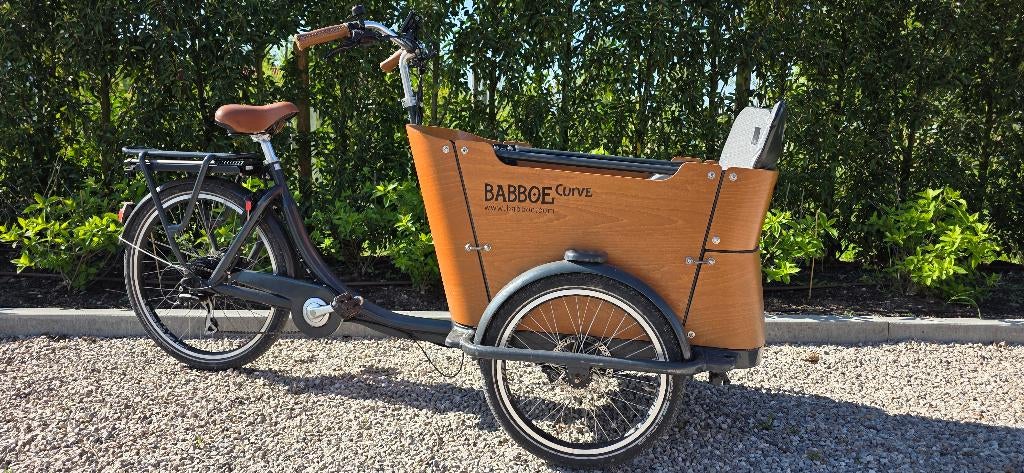 Babboe bakfiets Curve E, Fietsen en Brommers, 4 kinderen of meer, Gebruikt, Elektrisch, Schijfrem