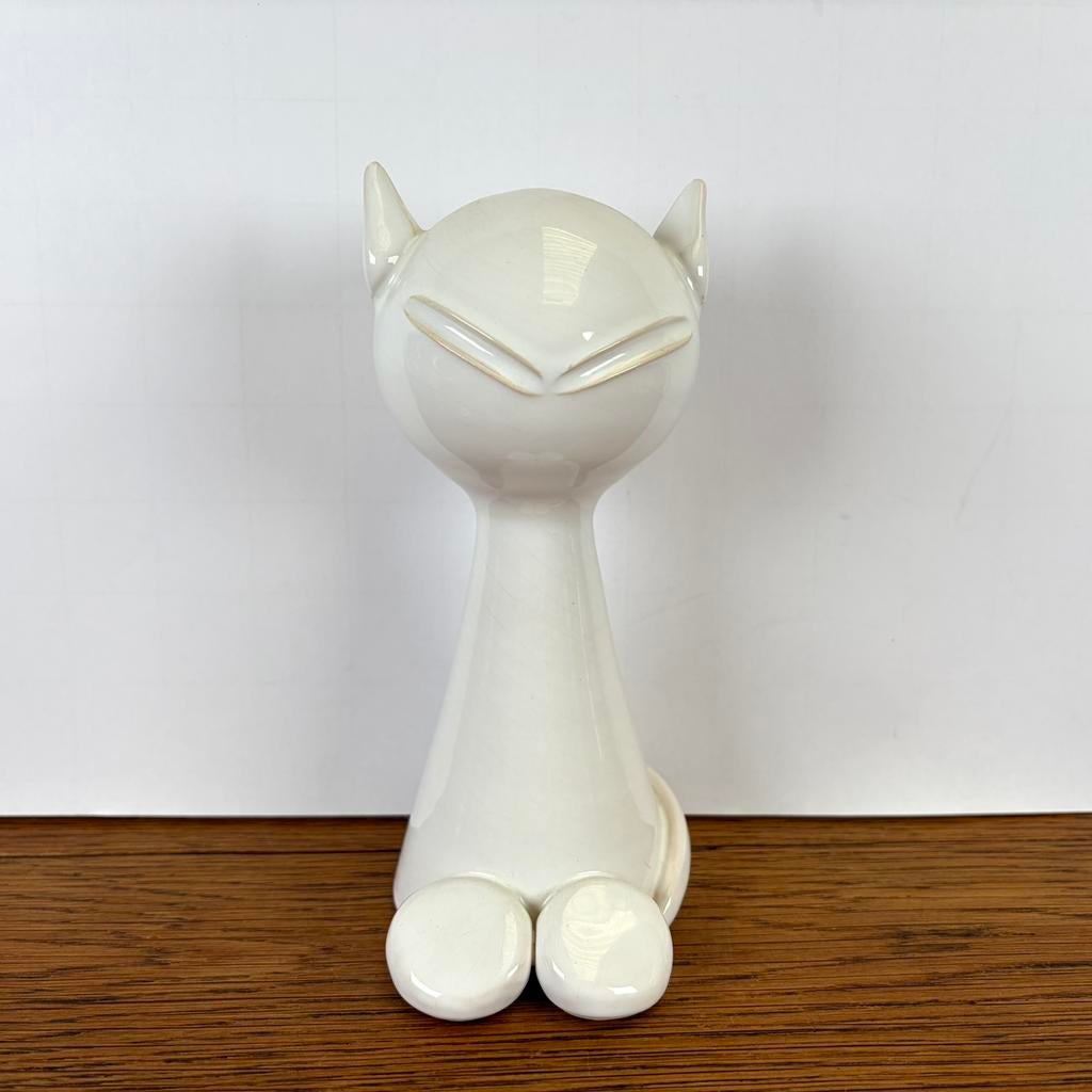 Vintage witte kat Selhorst, Verzamelen, Beelden en Beeldjes, Ophalen of Verzenden, Zo goed als nieuw, Dier