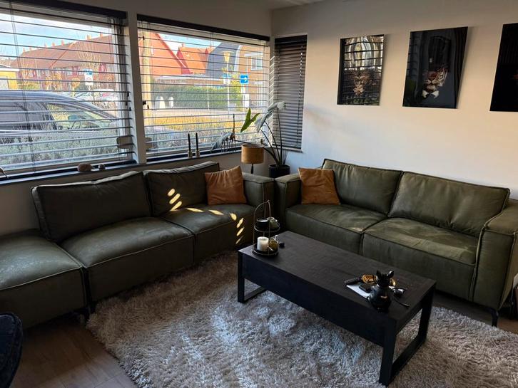 Groen bankstel  Intenz wonen Cherokee, Huis en Inrichting, Banken | Complete zithoeken, Gebruikt, Ophalen