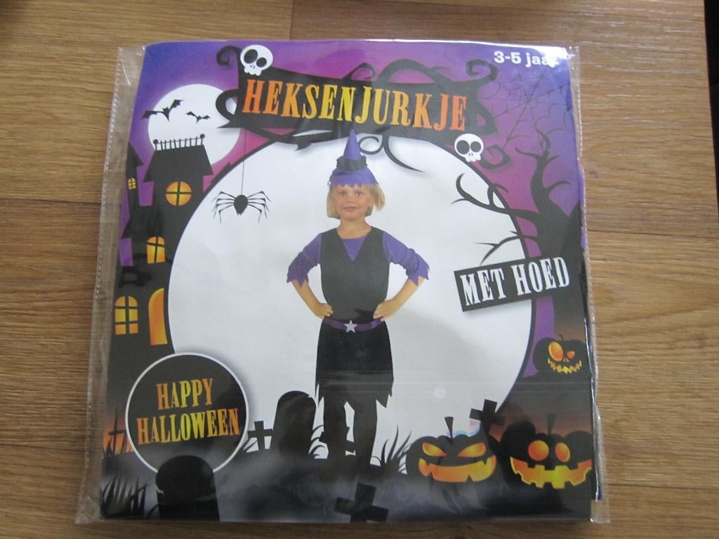 2-Delig heks en skeletjurkje mt 98/110 en mt 110/122 Nieuw., Kinderen en Baby's, Carnavalskleding en Verkleedspullen, Nieuw, Jongen of Meisje