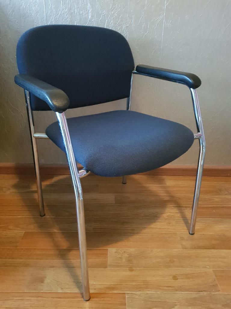 retro vintage Drabert stoel burostoel bureaustoel blauw, Huis en Inrichting, Stoelen, Ophalen, Gebruikt, Blauw, Stof