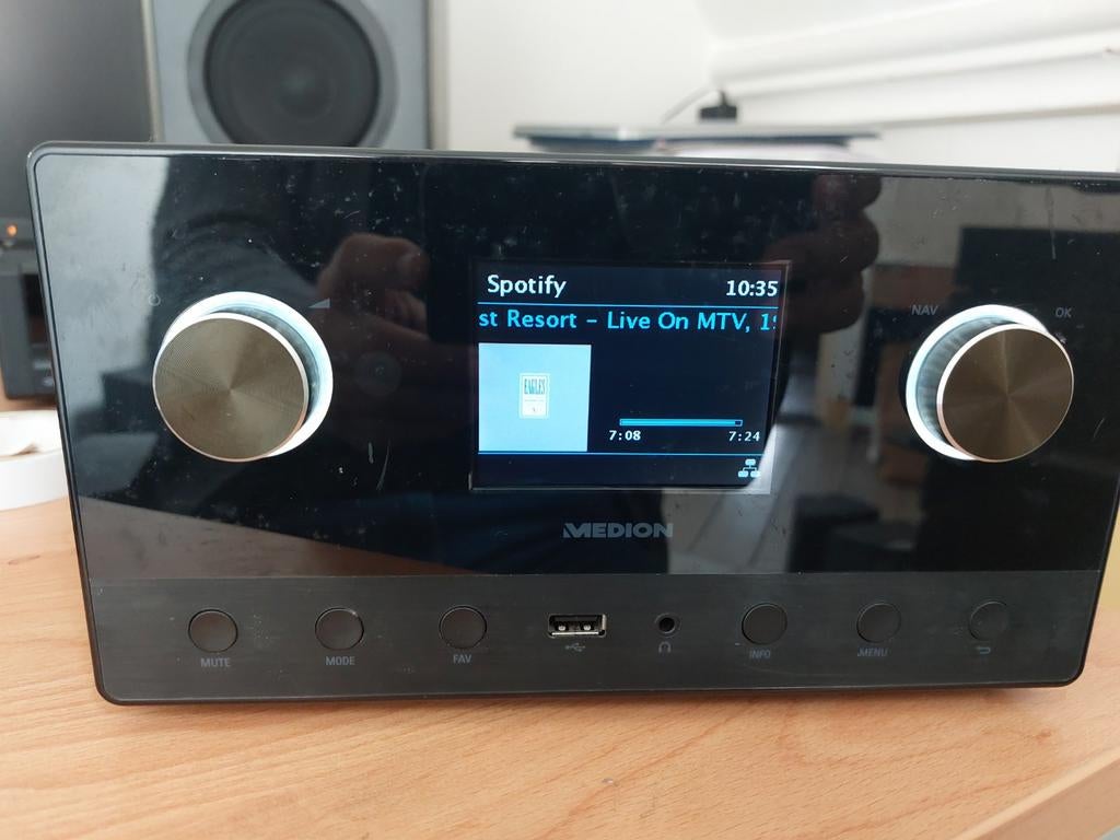 Medion tafelradio Spotify, DAB+, internet, etc, Ophalen of Verzenden, Zo goed als nieuw, Radio