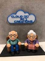 opa en oma in fauteuil - handgeschilderd beeldje, Ophalen of Verzenden, Nieuw, Overige typen