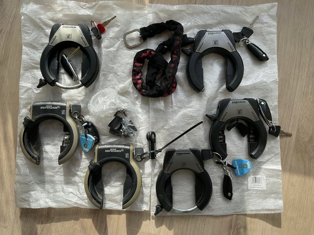 Koga Trelock en axa sloten, Gebruikt, Overige typen, Staal, Ophalen of Verzenden